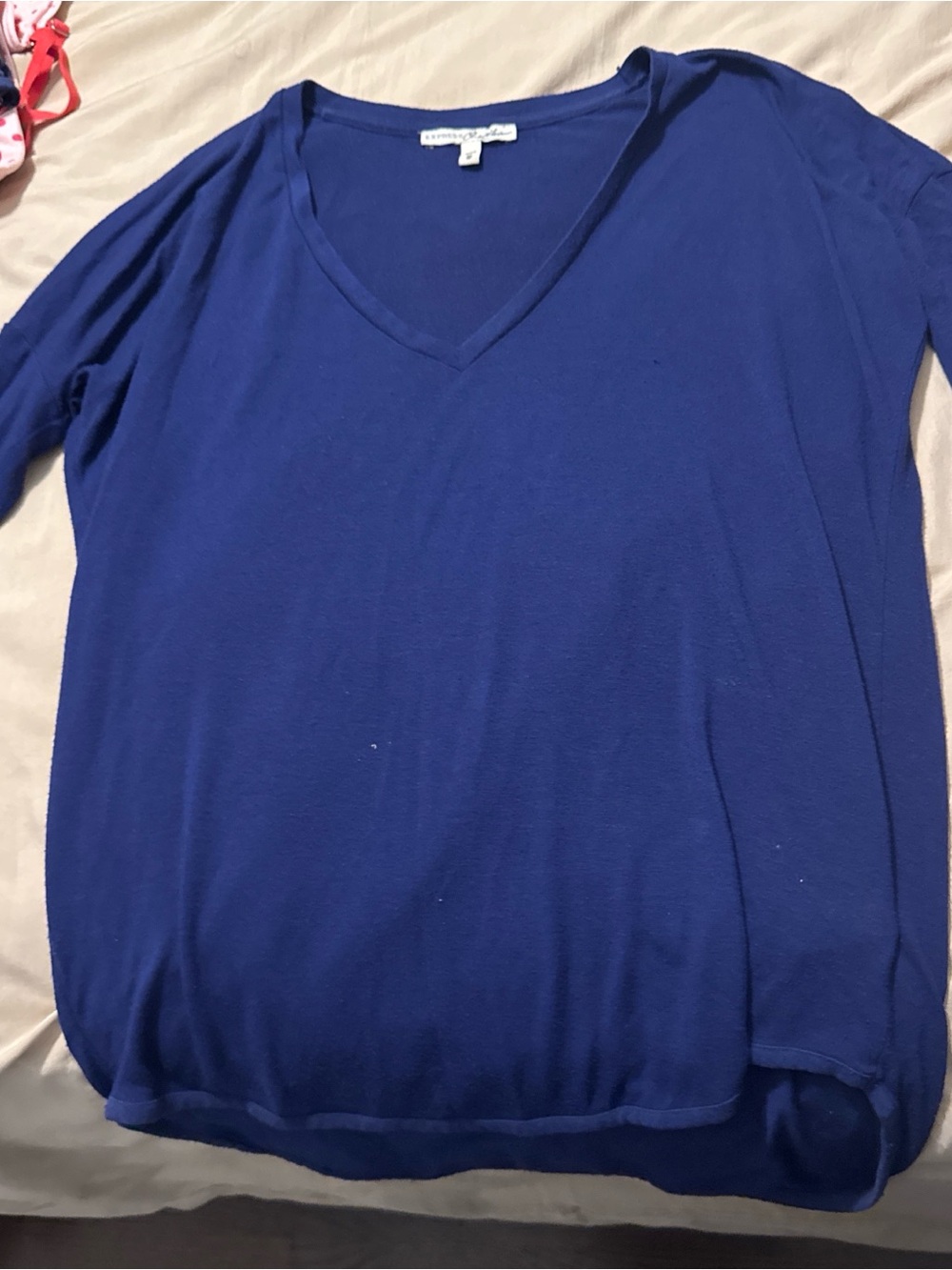 Royal Blue V-Neck Lightweight Top